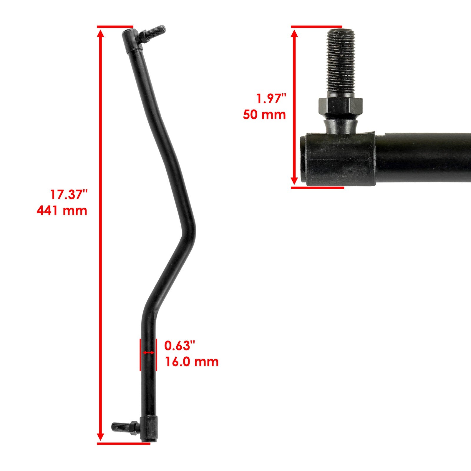 Left Steering Drag Link Replacement for Dixon D15KH30 D17K38 D19KH42 (2010–2015)