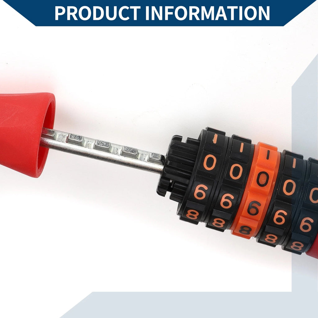 Resettable 5 Digit Bike Lock Cable Lock for Extended Bicycle (Black Red)