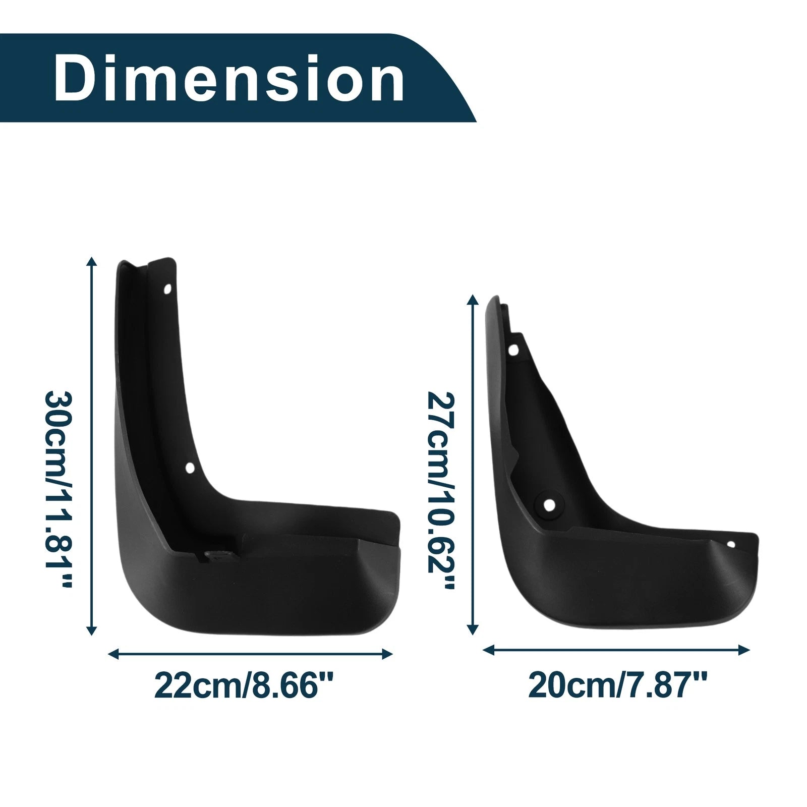 Mud Flaps Splash Guards 1 Set Mud Guards for Volkswagen Golf Wagon MK7 (2016–2023)