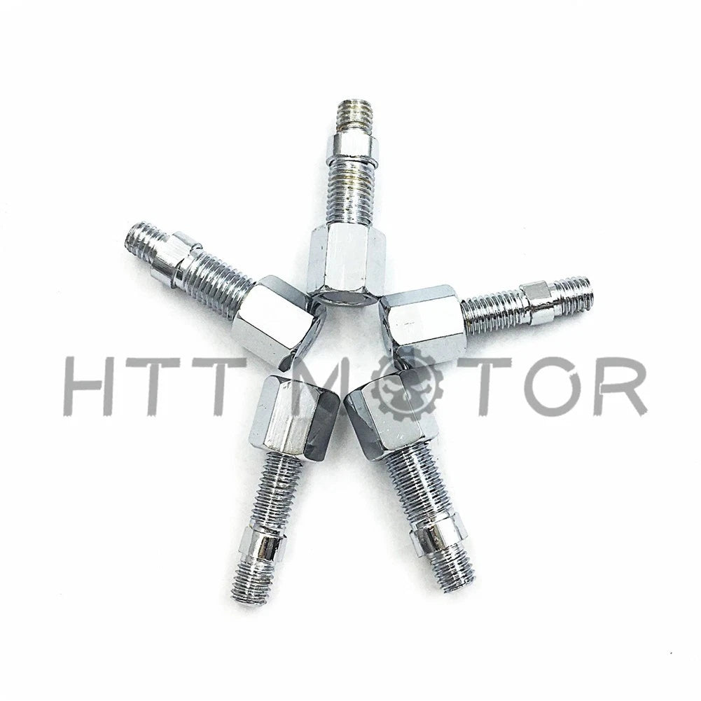 Chrome 8MM 10MM Flame Twisted Diamond Rear View Mirrors for Cruiser Chopper