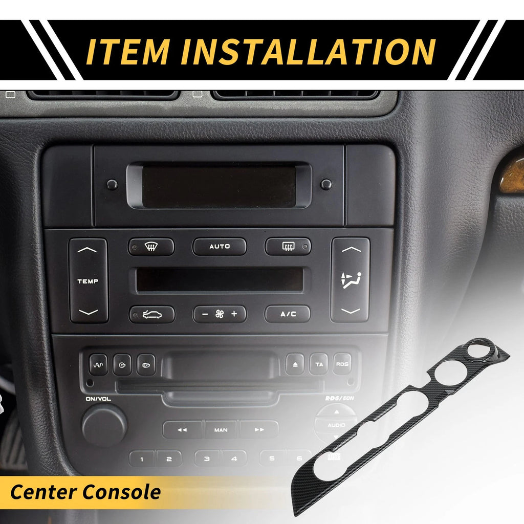 Carbon Fiber Pattern Console AC Switch Button Trim for Toyota Tacoma (2005–2020)