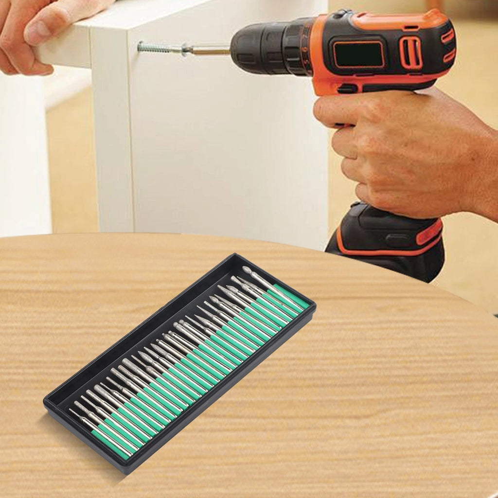 30pcs Set of Rotary Burrs Tools for Various Applications