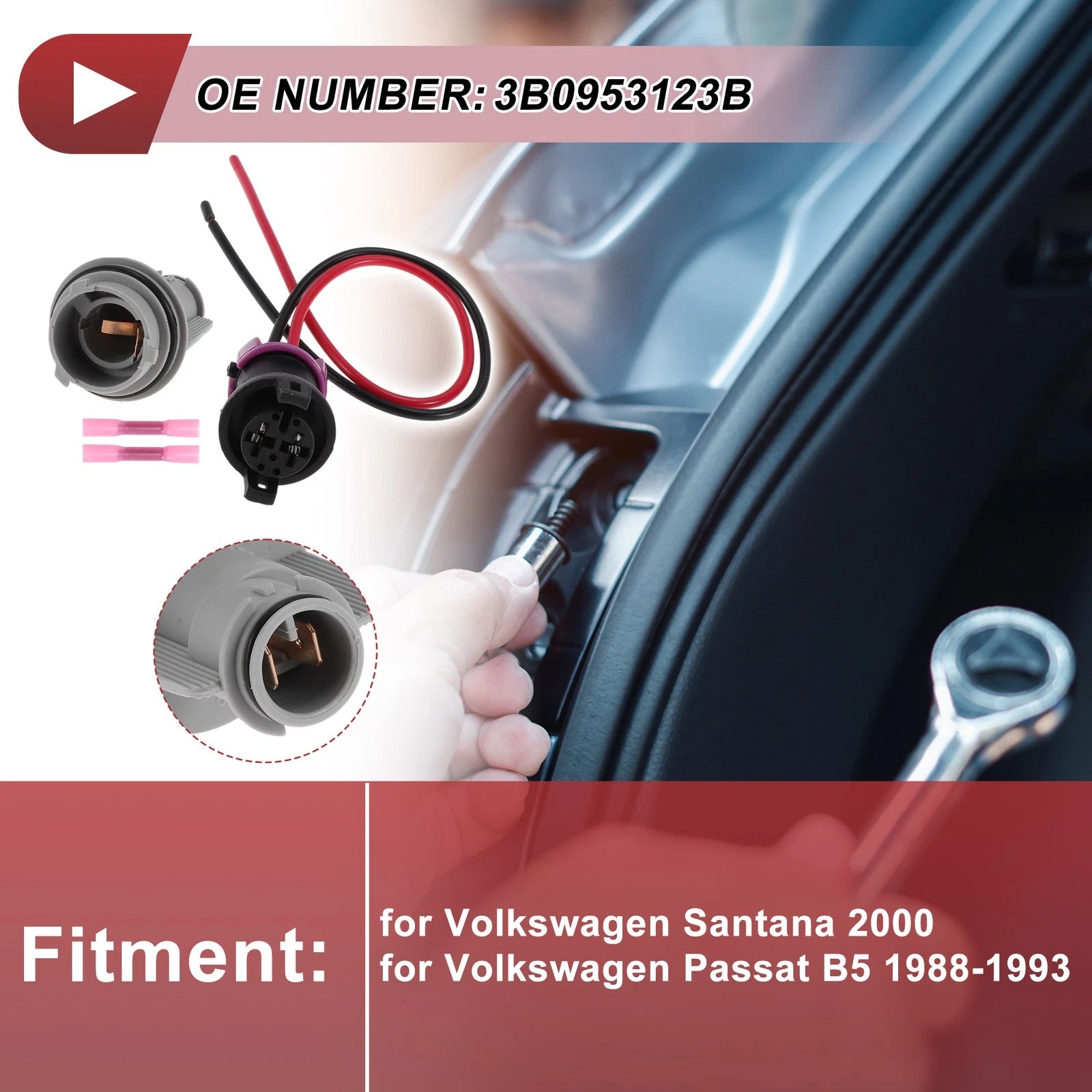 Front Turn Signal Light Socket Wiring for Volkswagen Santana (1991–1997)
