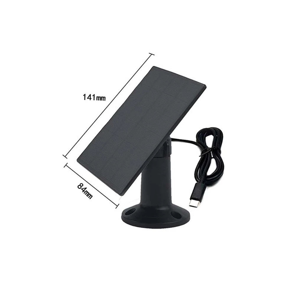5W Solar Panel for Outdoor Cameras (IP67 Weatherproof, Easy Installation)