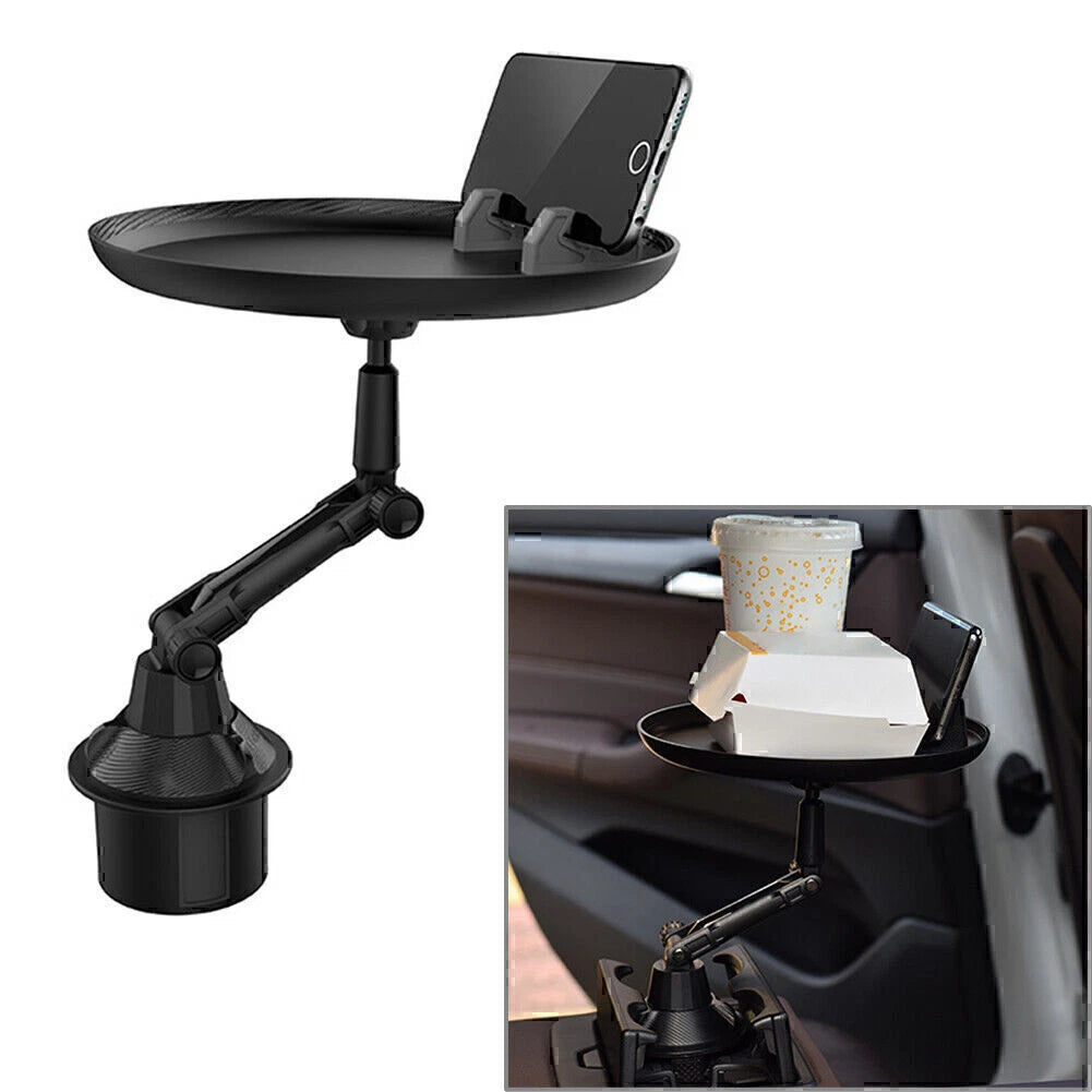 Cup Holder Tray Table for - Food & Phone Slot