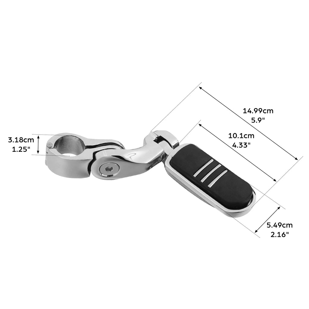 1-1/4 Short Angled Pegstreamliner Engine Guard Foot Peg Mount for Harley