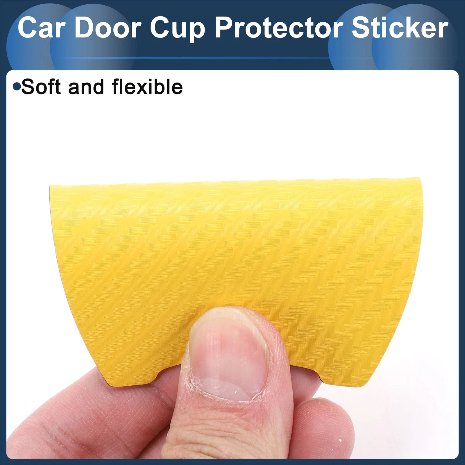 3D Car Door Handle Scratch Protector for Universal Vehicles (68x85mm)