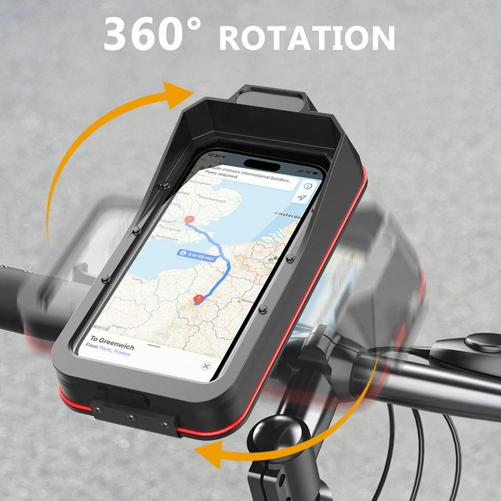 Bicycle Phone Holder with Shock Absorbing & Waterproof Design