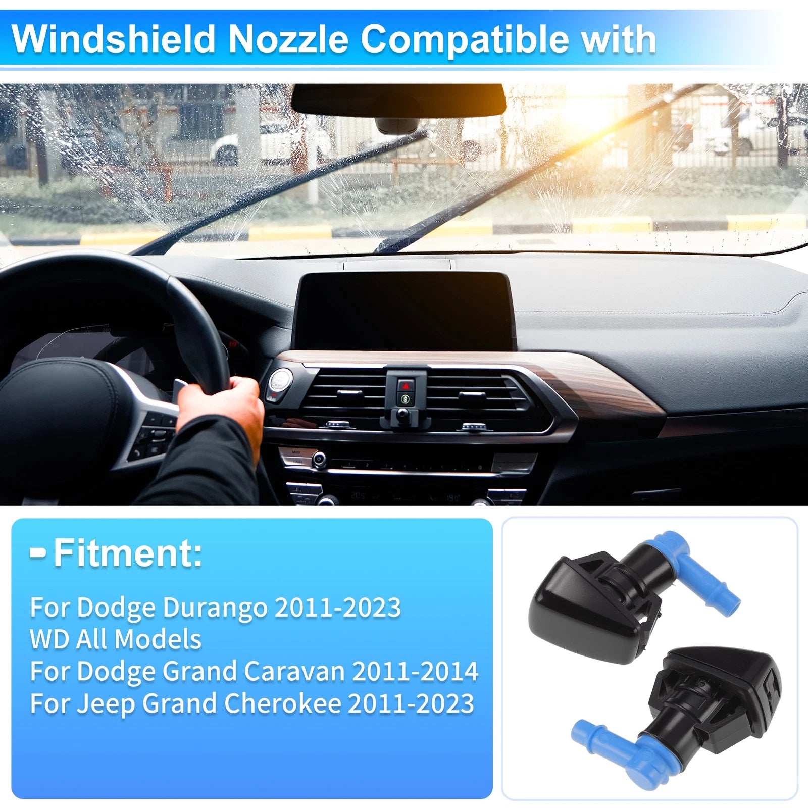 Windshield Washer Nozzle for Dodge Durango (2011–2023) No. 5182367AA