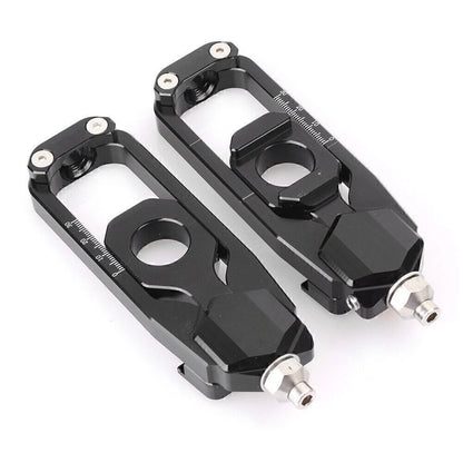 Rear Chain Regulator Tensioners Black Pair for Yamaha MT-09/FZ-09 (2013–2017)