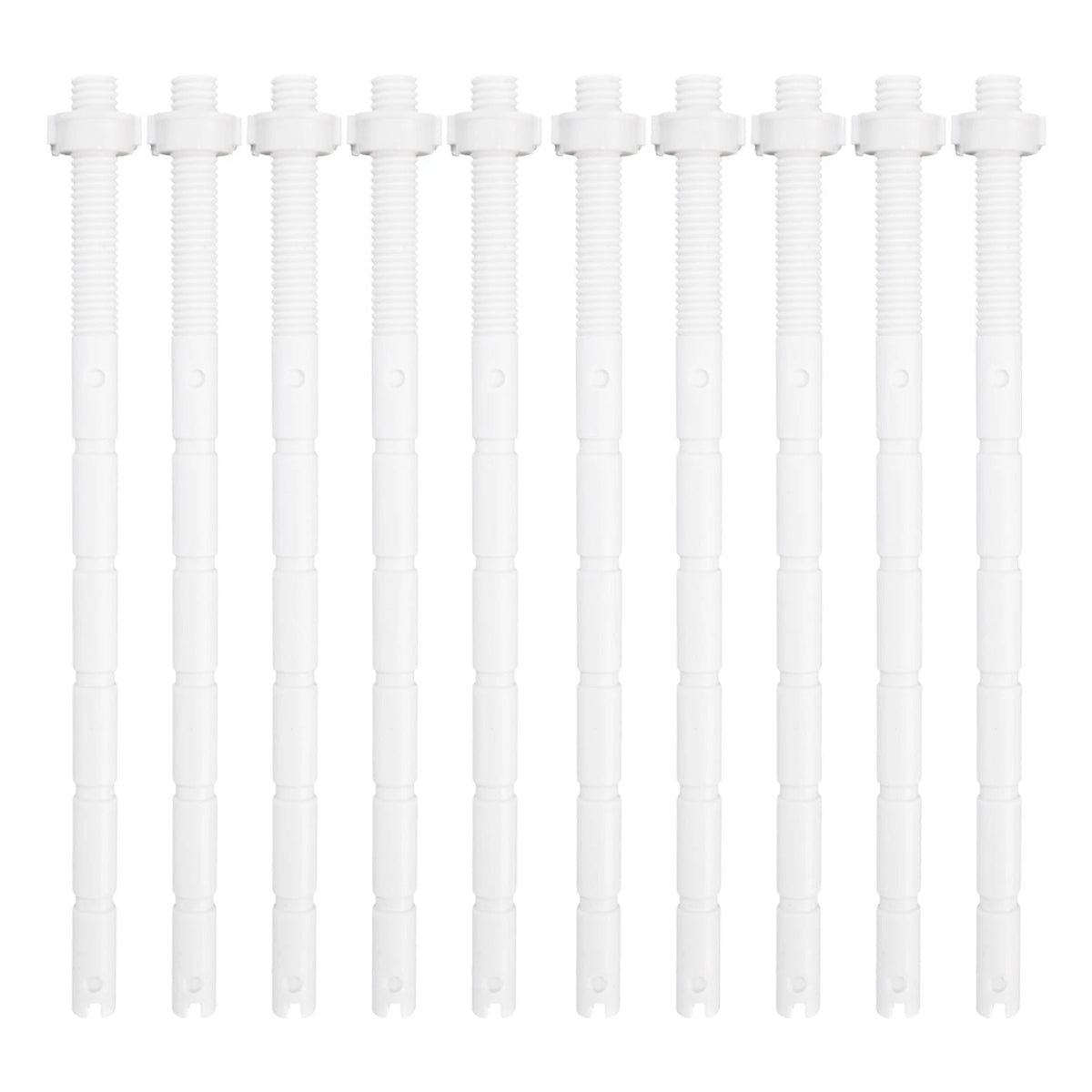 Set of 10 Dual Push Buttons and Rods for Efficient Bathroom Solutions