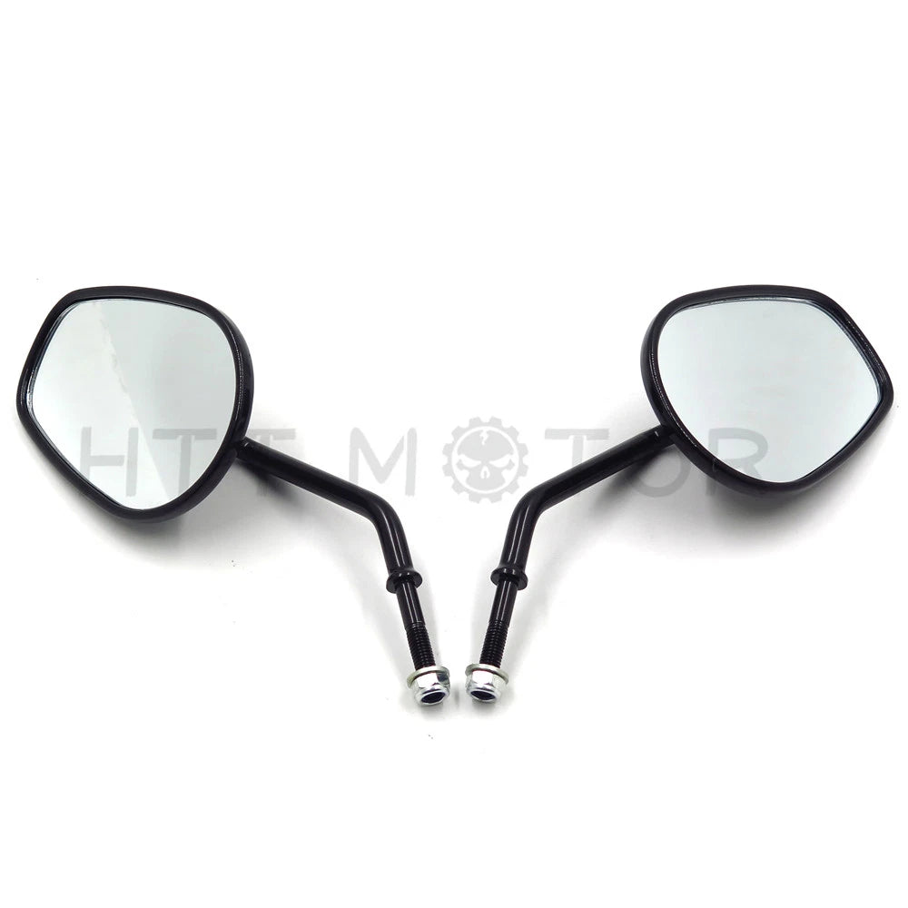 Black Rearview Mirrors for Harley Davidson FLSTC FXDB DYNA FXDF FLSTF (8mm)
