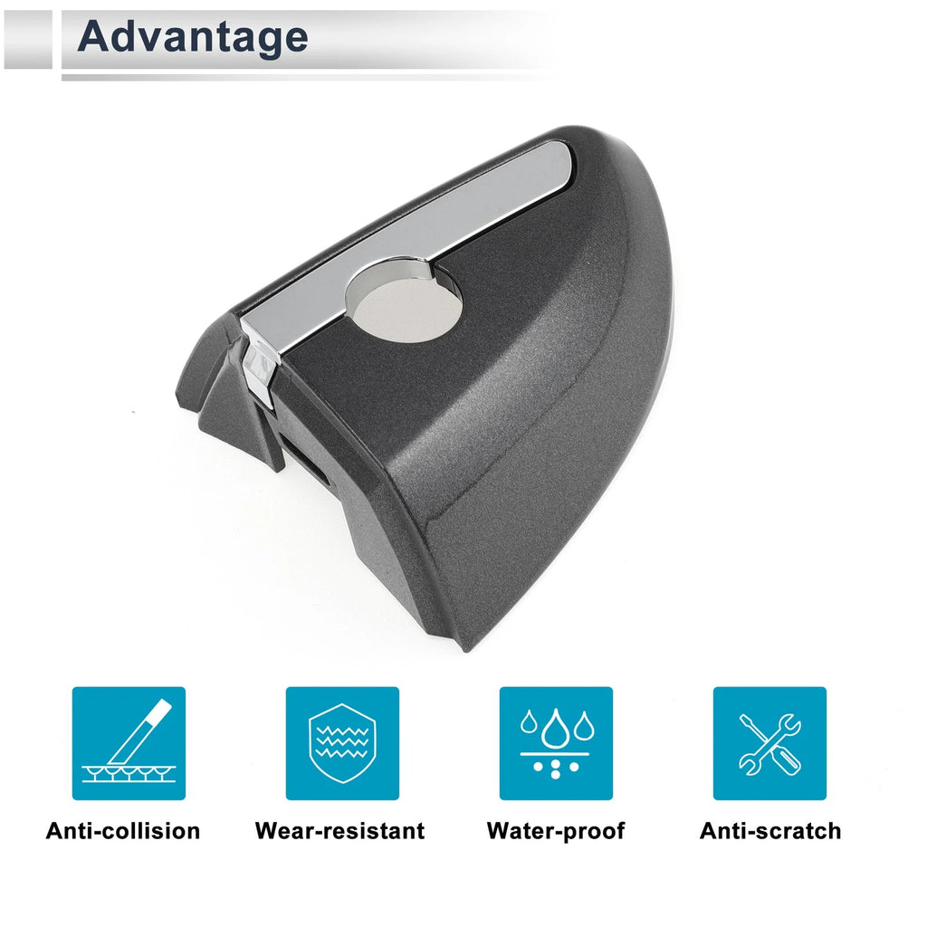 Front Left Door Handle Lock Cylinder Cover Replacement for Toyota Corolla (2014–2018) Gray