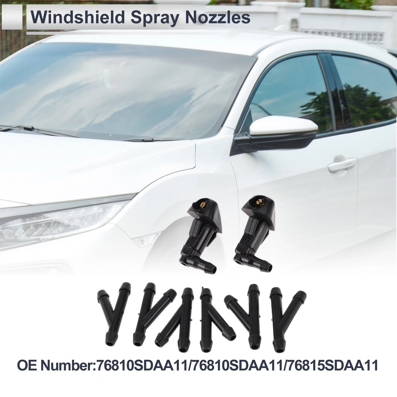 Windshield Washer Nozzle with 6 Hose Connectors for Honda Fit (2007–2013)