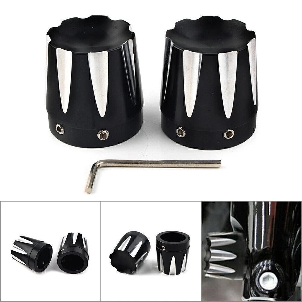 Moto Front Axle Nut Covers for Harley Dyna Fatboy Electra Street Glide Road King