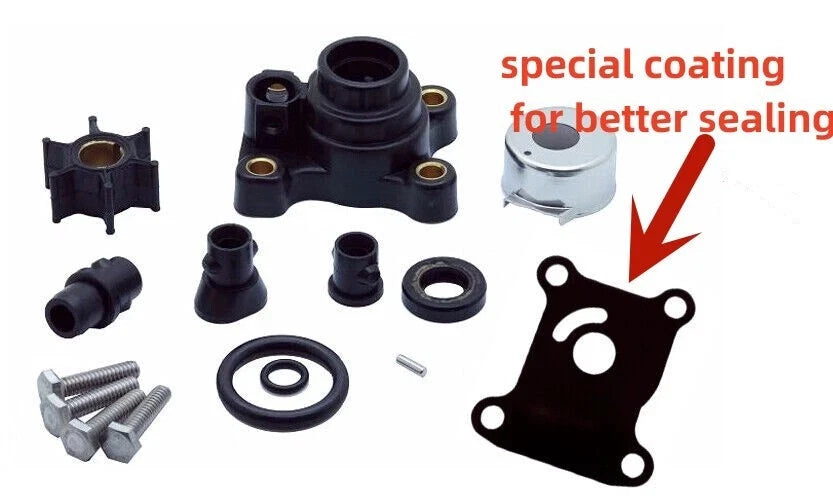 Water Pump Impeller Kit W/Housing for Johnson Evinrude 9.9-15 hp (0394711)