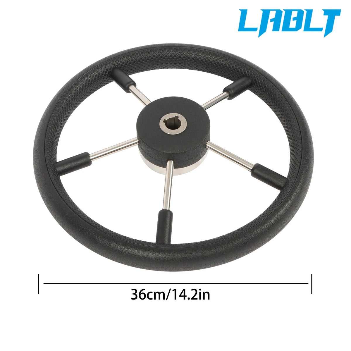 5-Spoke Stainless Steel Steering Wheel for Boat Yacht (13-7/8")
