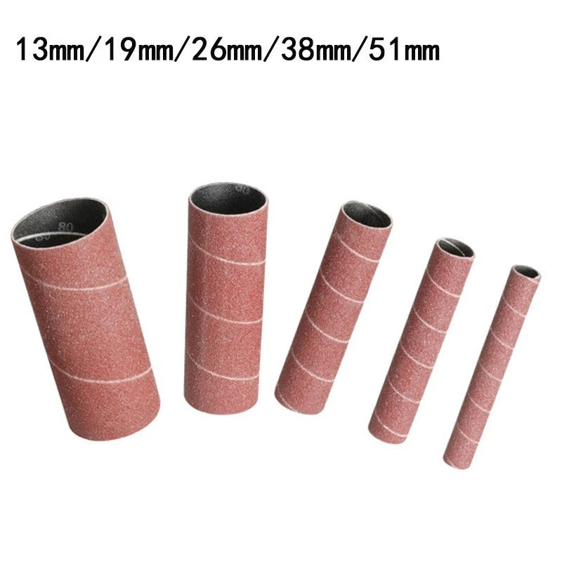 5 Pack Sanding Drum Sleeves Assorted Grit 80/150/240 for Polishing