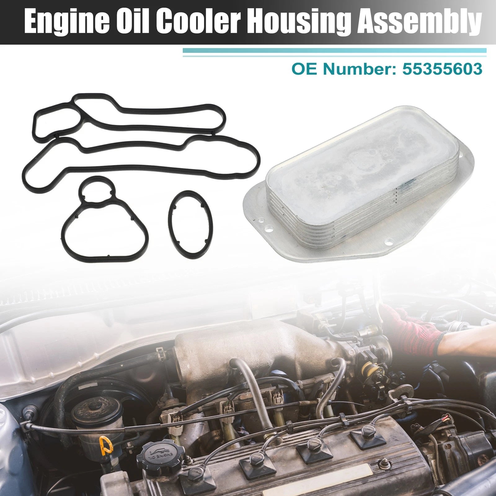 Engine Oil Cooler Housing Gasket Sensor Assembly for Chevrolet Aveo (2007–2011)