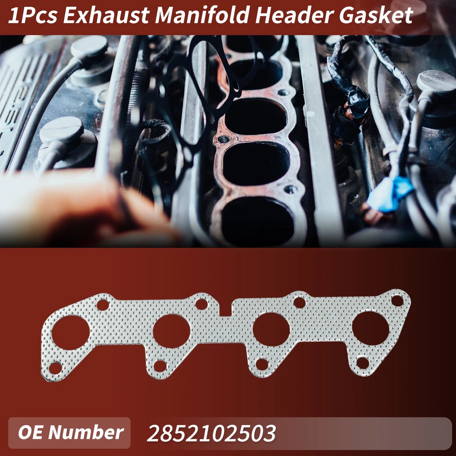 Exhaust Manifold Header Gasket Replacement for Hyundai Amica Atoz (1998–2007)