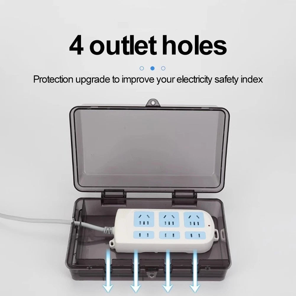 Waterproof Outdoor Outlet for Electrical Cord (Large Capacity, 6 Outputs)