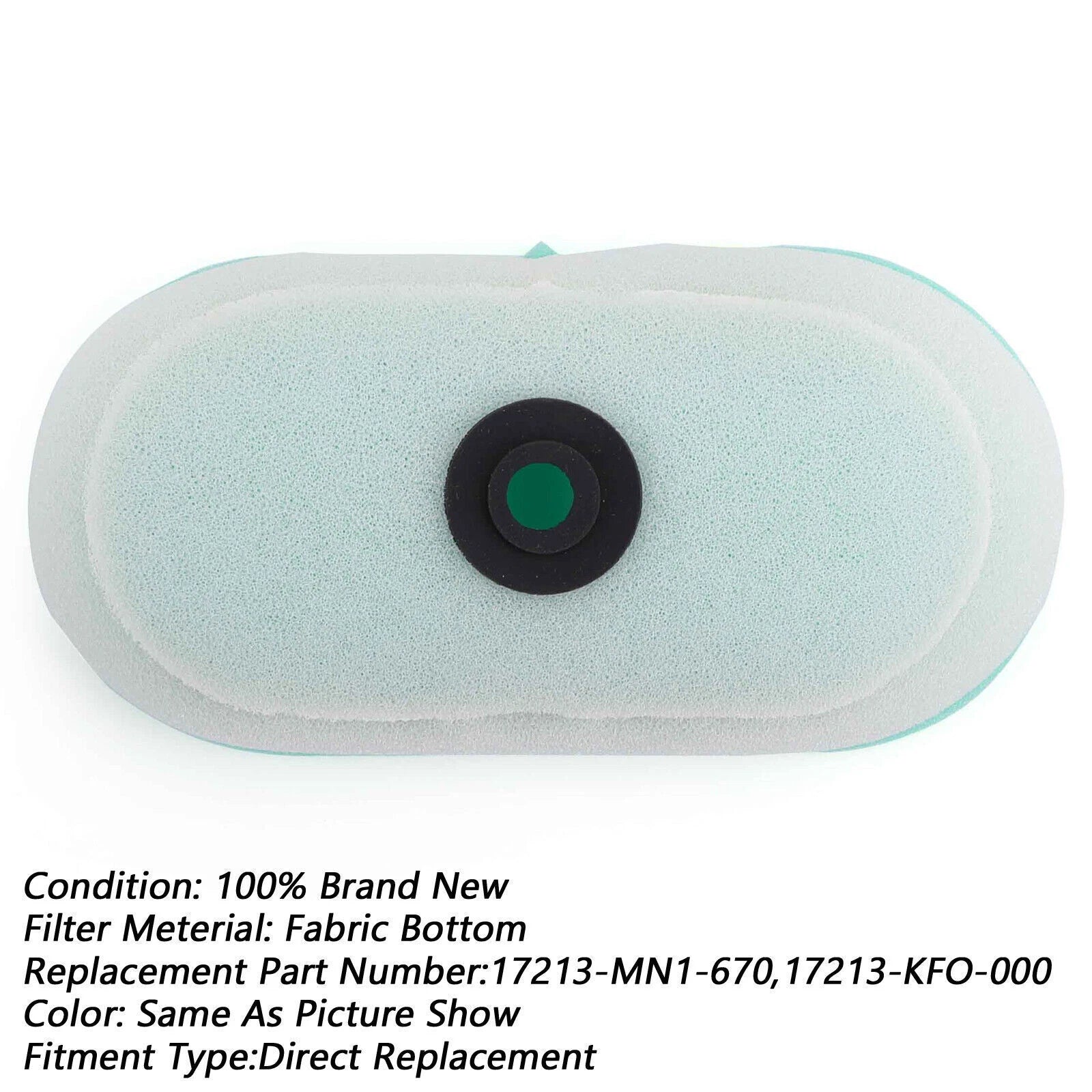 Air Filter Element for Honda XR 250L/350R/400R/600R (1990–2007) 17213-KFO-000 17213-MN1-670