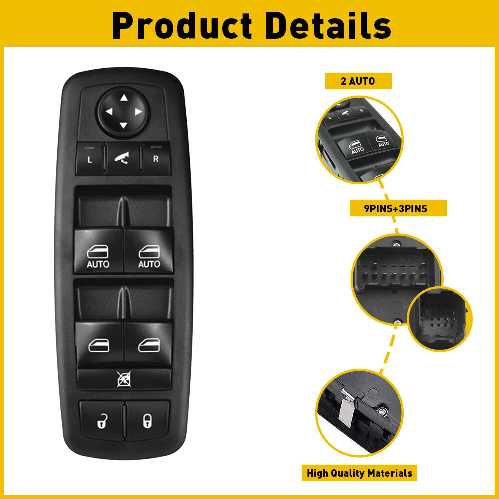 Master Power Window Door Lock Switch for Dodge Ram 1500 2500 3500 (2013–2017)