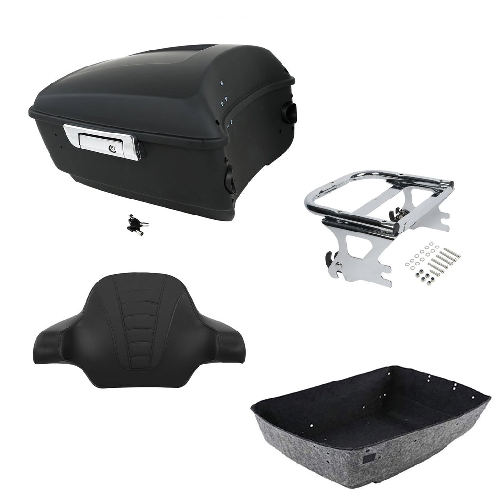 Matte Black Trunk Backrest Mount Rack for Harley Electra Glide (1997–2008)