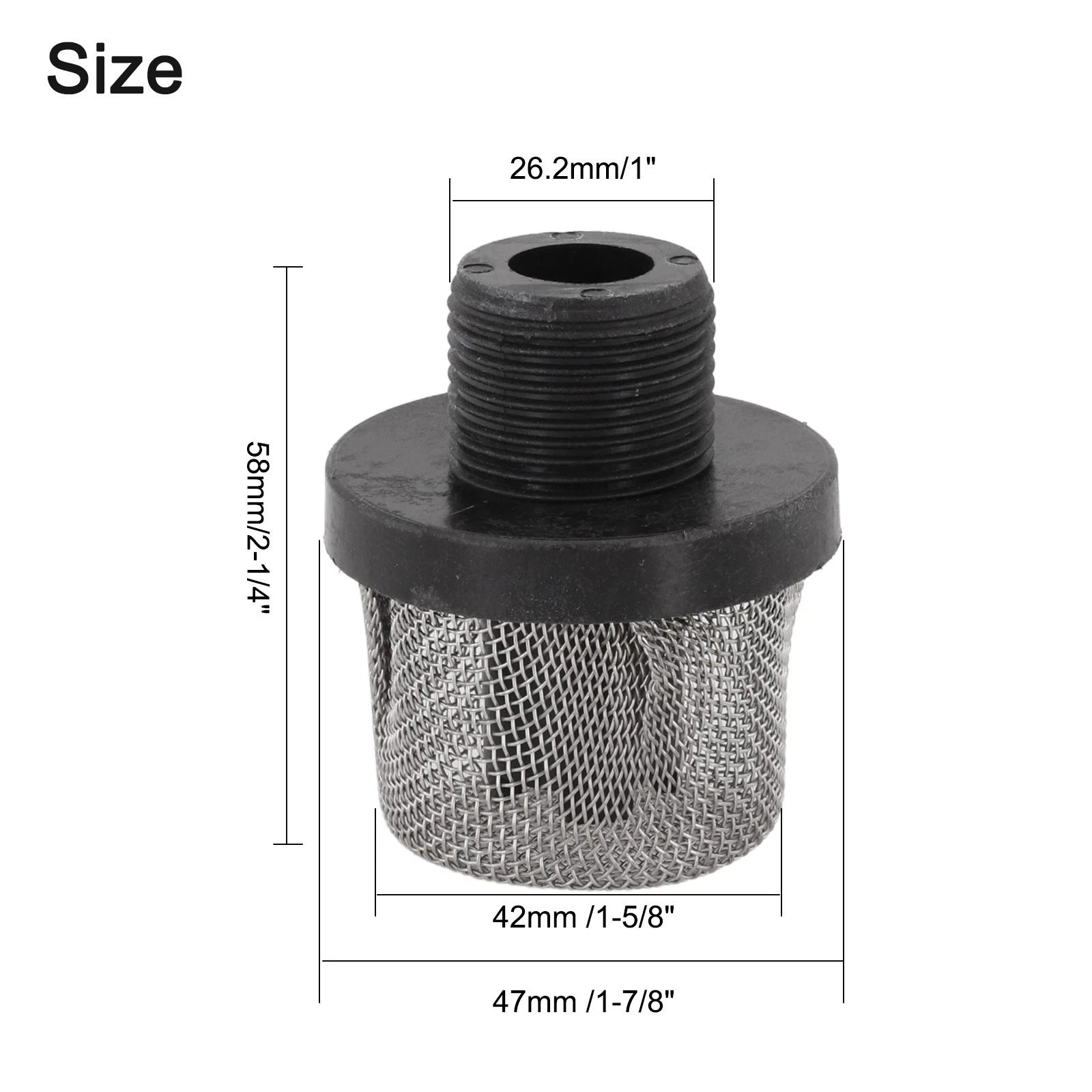 Inlet Suction Strainer Filter for Airless Paint Sprayer (Compatible 288716)