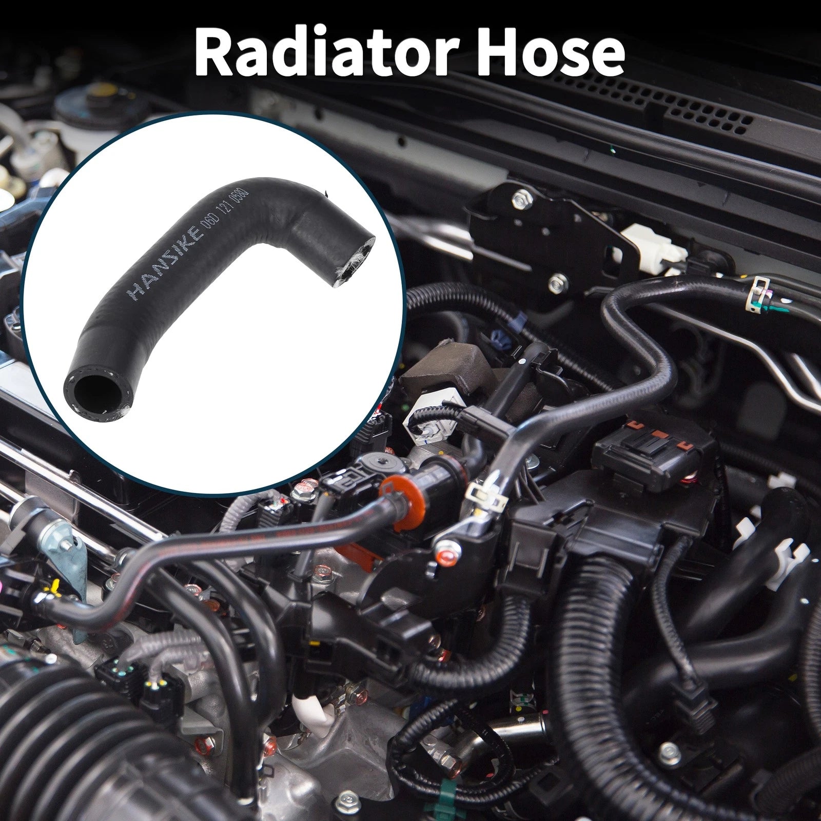 Radiator Hose Coolant Pipe Replacement for Audi A6 (2005–2008) Rubber Black