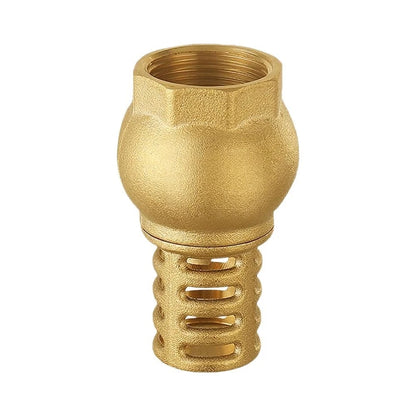 Brass Foot Valve with Filter Basket for High-Flow Water Pump Systems (DN15-DN40)