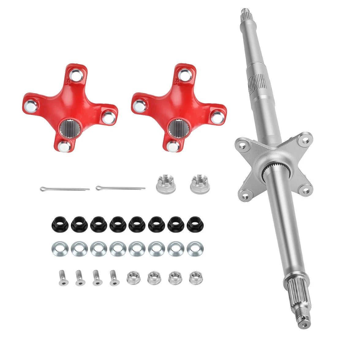 Rear Axle Shaft & Red Wheel Hub for Honda TRX400EX TRX400 (2000–2009)