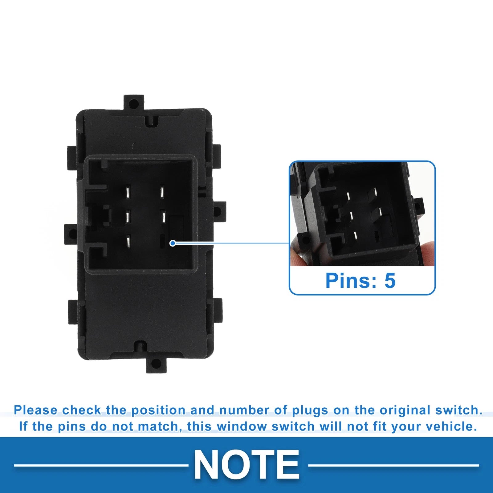 Front Side Power Window Switch for Ford Edge Escape Focus (2007–2019) No. 8L8Z14529AB
