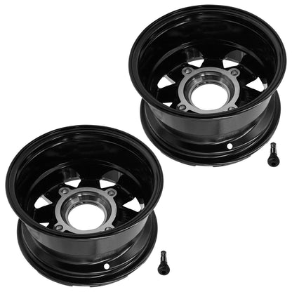 12 x 6 Wheel Black Machined 4-156 Bolt Pattern 5+1 Offset for Ford (1970–1990)