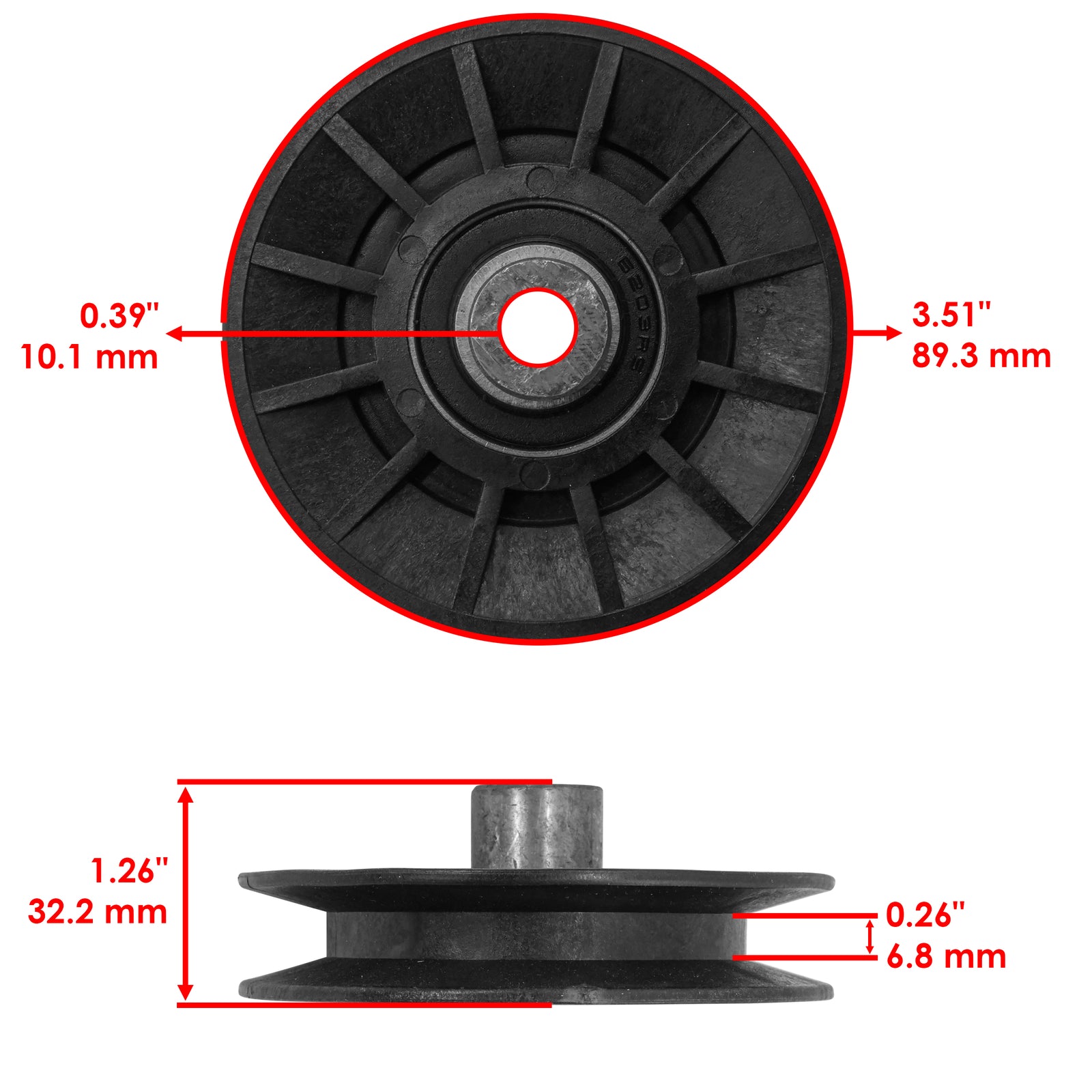 V-Idler Pulley Replacement for Husqvarna GTH26V48 LS GTH2648 (2015–2025)