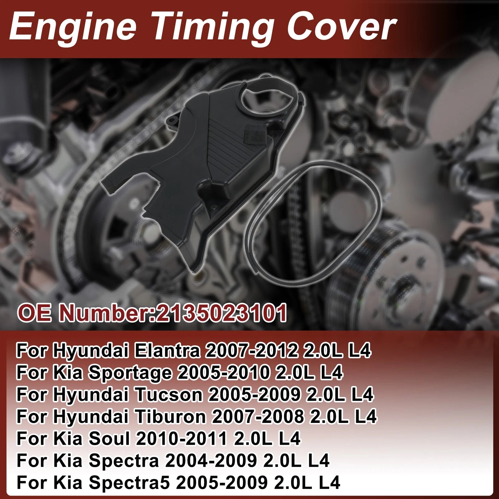 Engine Timing Cover Replacement for Hyundai Elantra 2.0L 2007-2012
