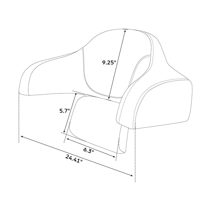 Rear Trunk Passenger Backrest for Indian Chieftain (2014–2023) Black Orange