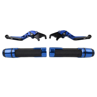 Folding Extendable Brake Clutch Levers for Suzuki DL1000 (2002–2023) - Blue
