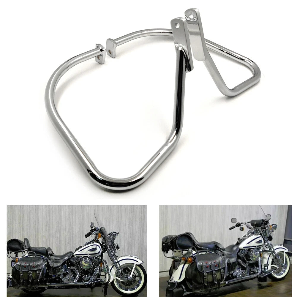 Chrome Saddlebag Guard Rail Crash Bar for Harley Softail (2000–2023)