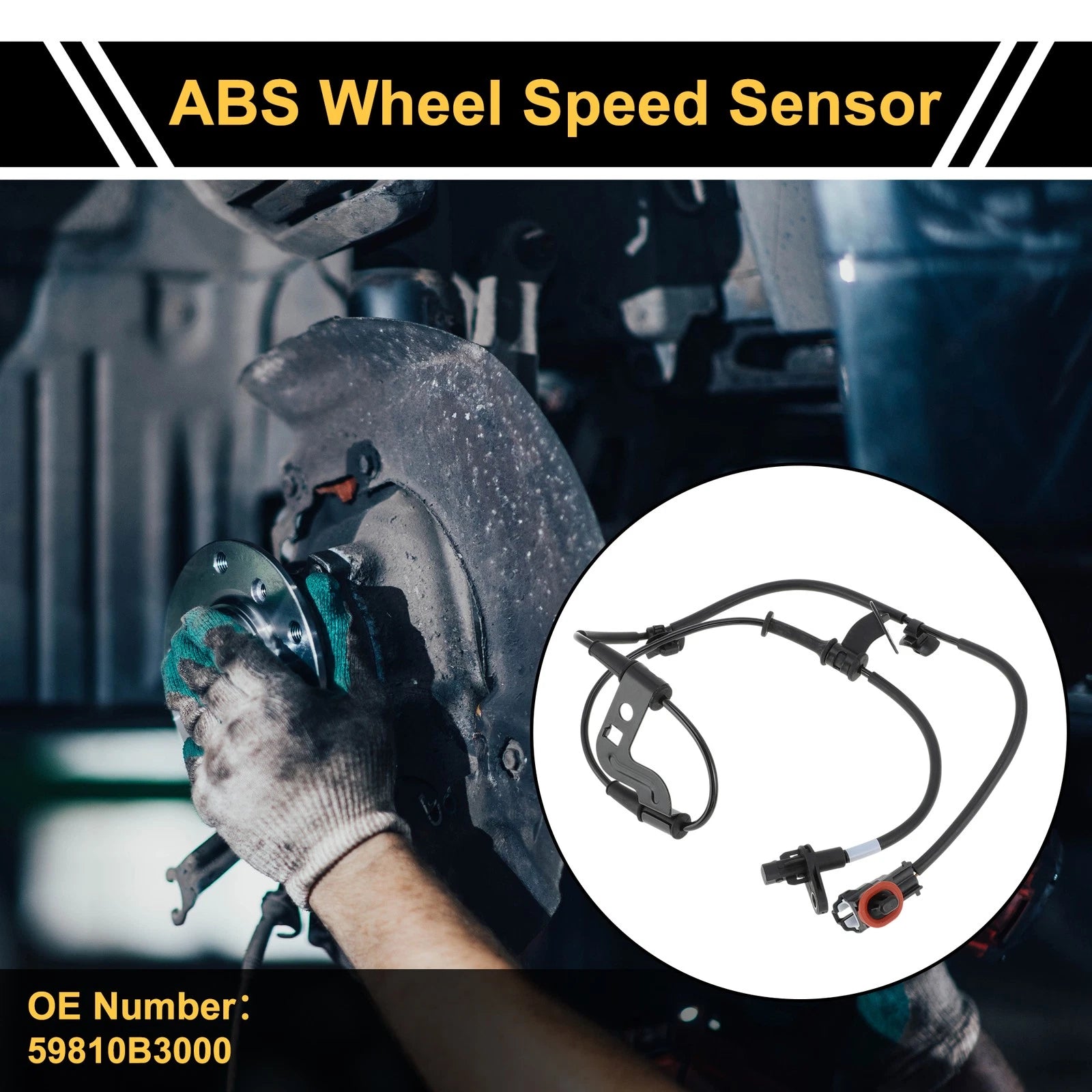 ABS Wheel Speed Sensor Front Left Replacement for Hyundai Sonata (2011–2014)