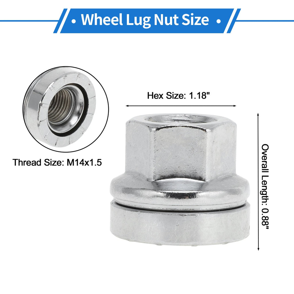 16 Pc Wheel Lug Nuts Replacement for Ford F-250 Super Duty (2003–2016)