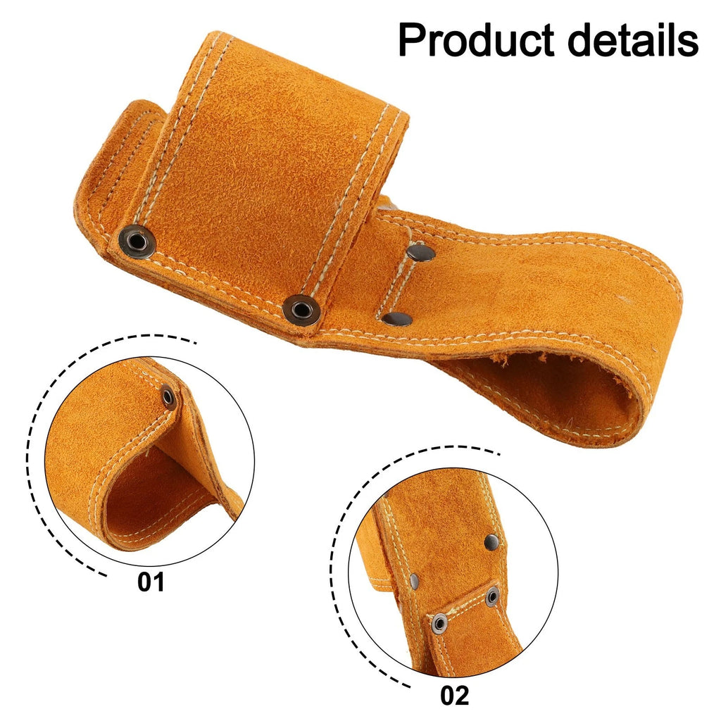 Cowhide Leather Tool Clip for Construction Workers and Carpenters