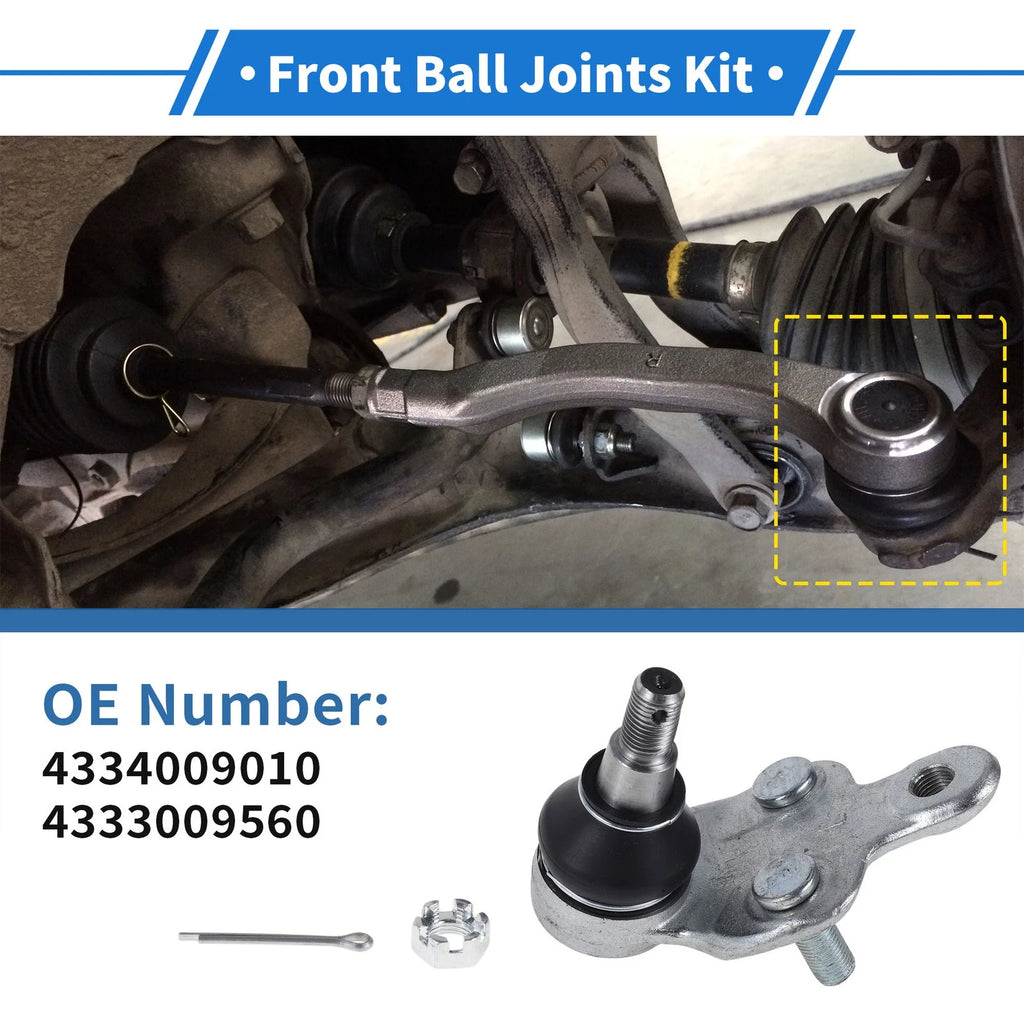 Pair Front Lower Ball Joints Replacement for Toyota Camry (2001–2006)