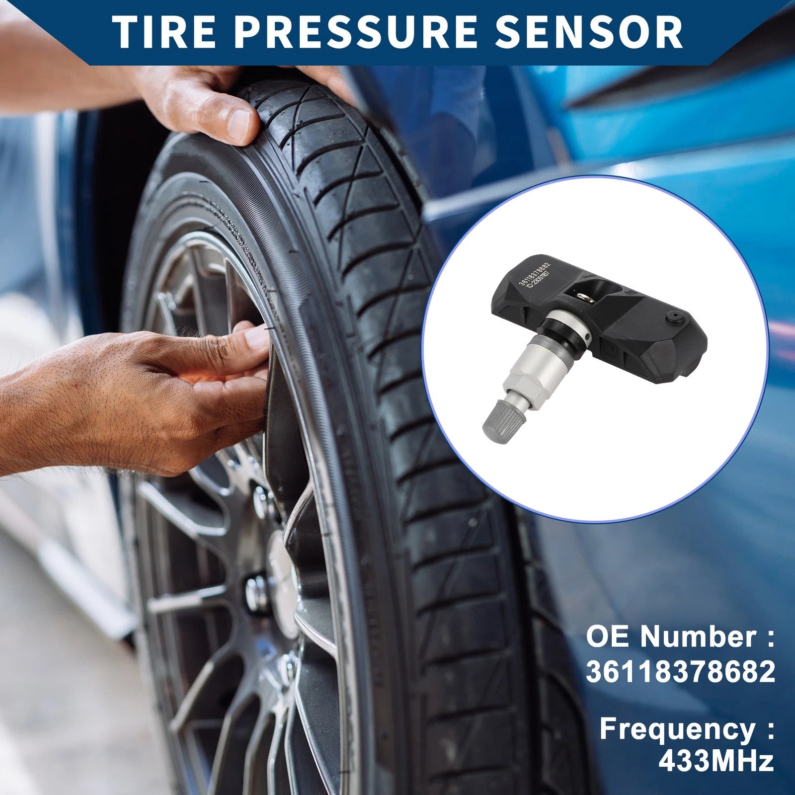 Tire Pressure Sensor Replacement for BMW 325Ci 330Ci (2002–2006) 433MHz