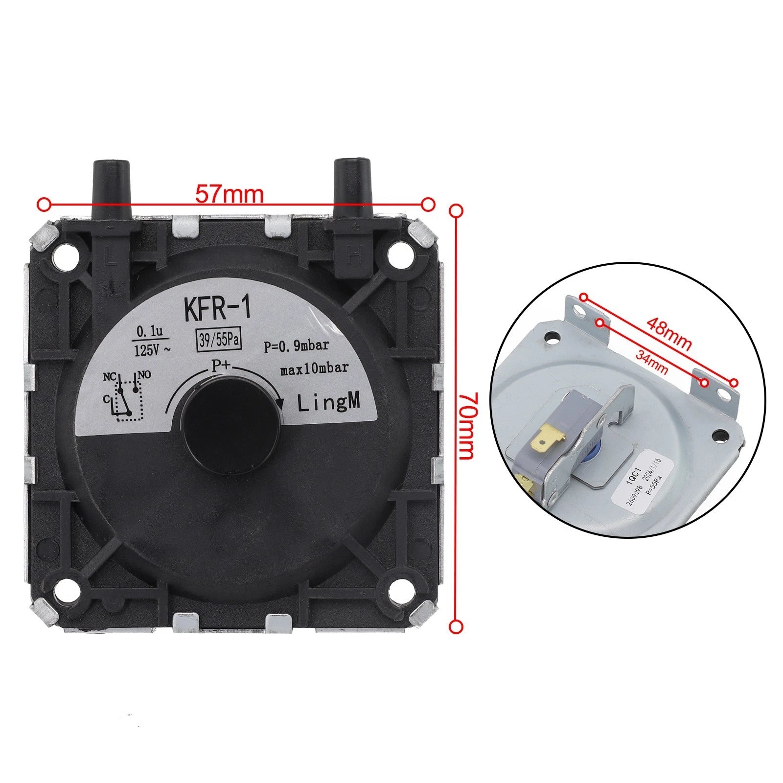 Reliable switch for exhaust water heaters (High Temperature Range)