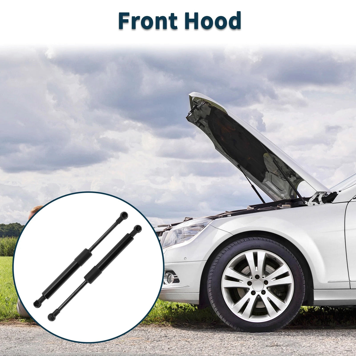 2X Front Hood Lift Supports Struts No. 9154605 for Volvo S80 (1999–2006)