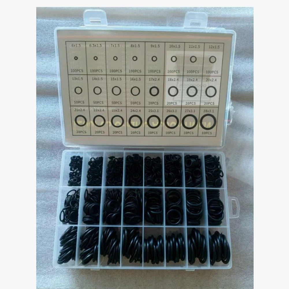 1200 pcs Rubber O-Ring Set for Maintenance Professionals and Enthusiasts