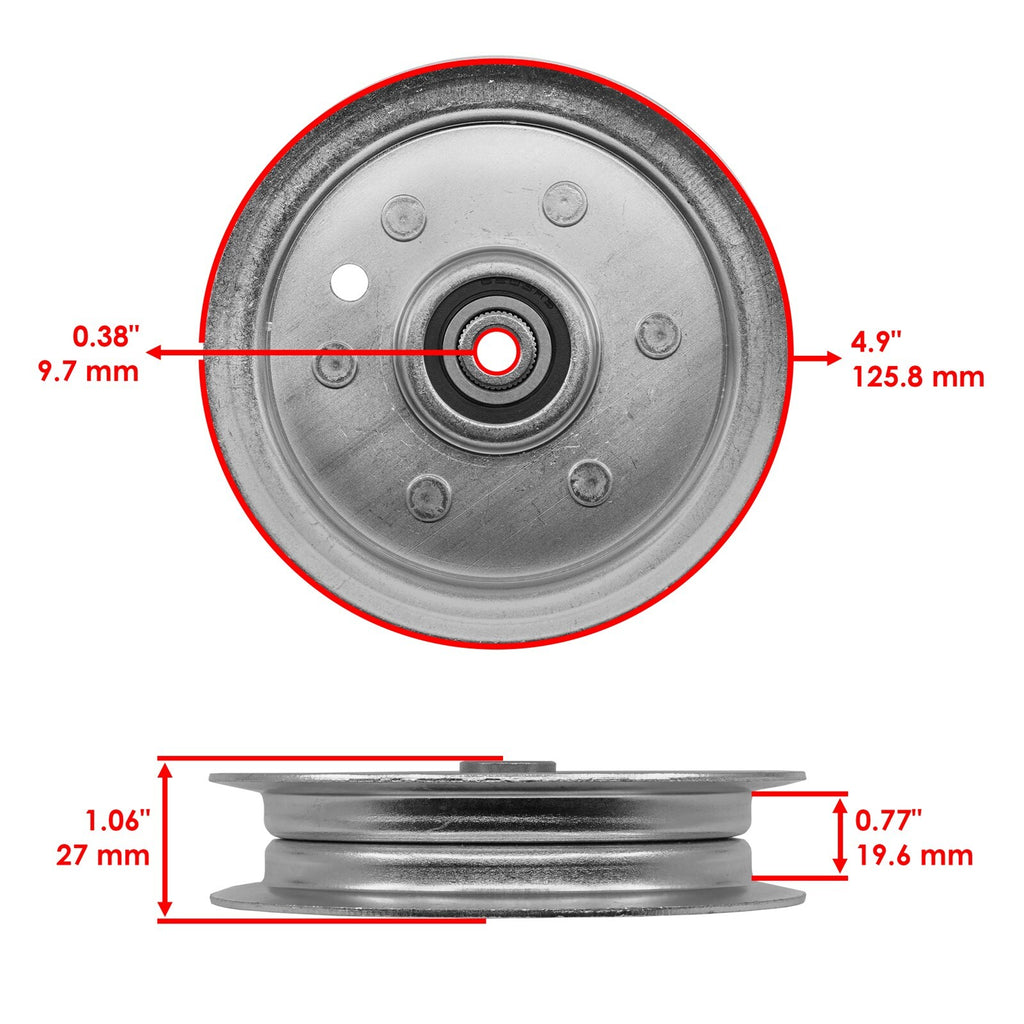 Deck Idler Pulley Replacement for Snapper YT180H414K GT180H414K (2013–2019)