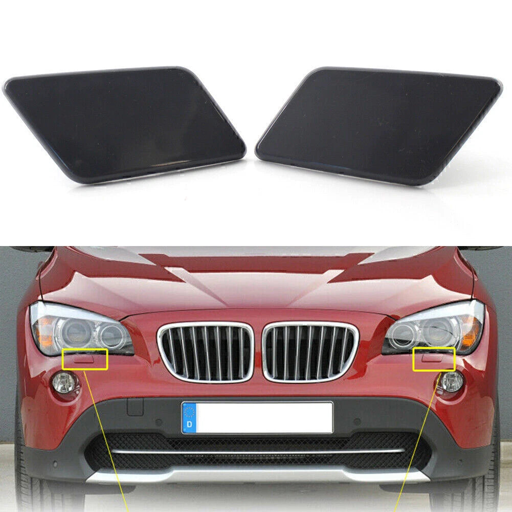 Pair Front Bumper Headlight Washer Caps for BMW X1 E84 (2009–2012)