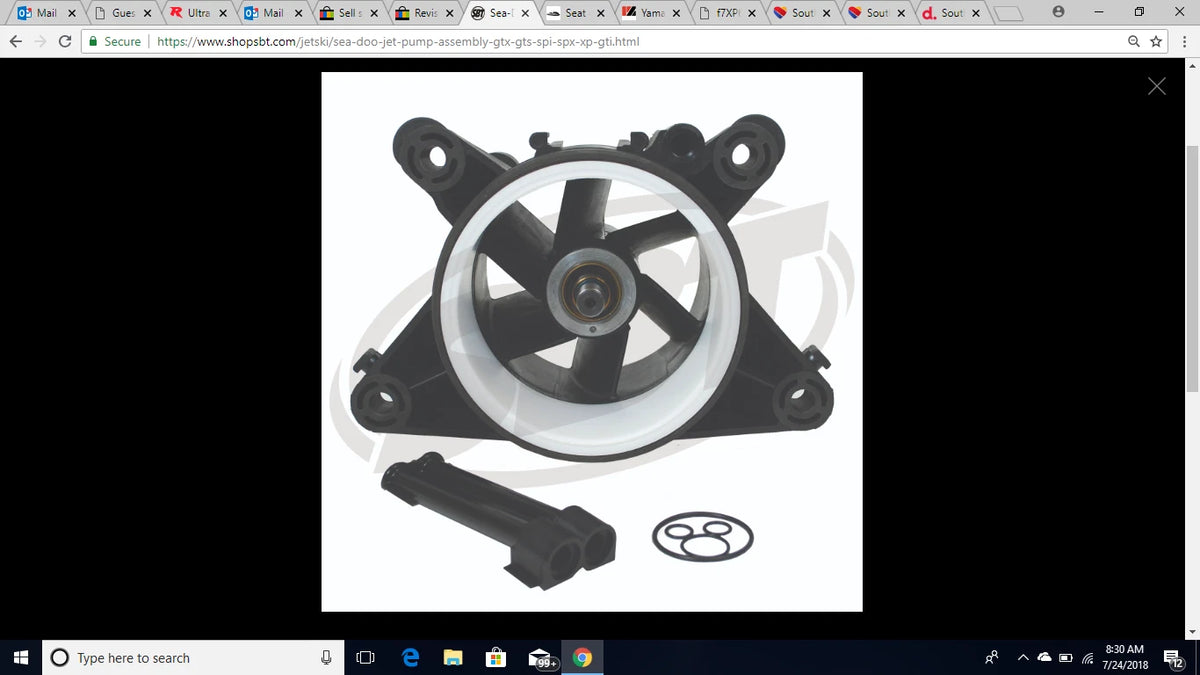 Set of 2 Impellers & Jet Pumps for SeaDoo Speedster (1995) 15/21 & 14/20